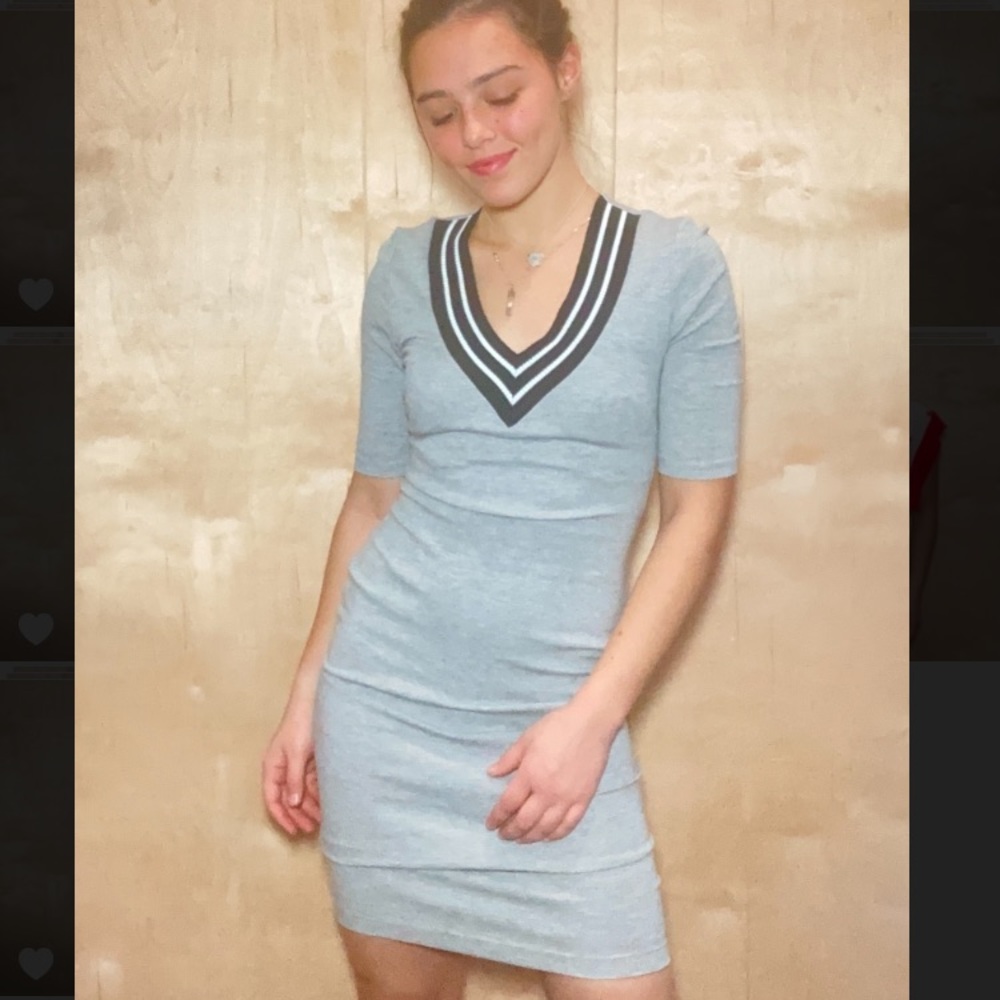 Vijo Couture Grey Bodycon Dress